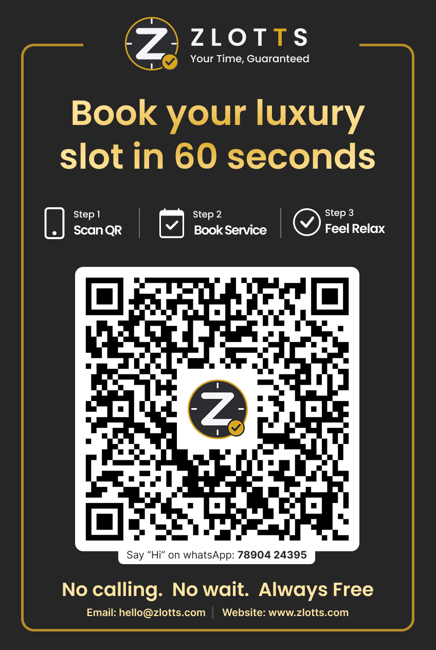 ZLOTTS WhatsApp QR Code - Scan to book parlour slot Howrah